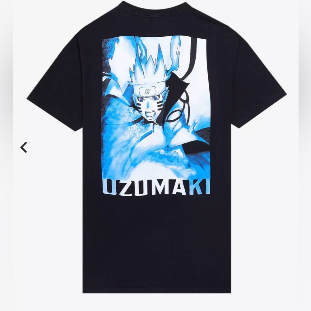 NARUTO SHIPPUDEN SIX PATHS SAGE MODE DOUBLE SIDED FIRE ICE GRAPHIC TEE - Picture 2 of 8